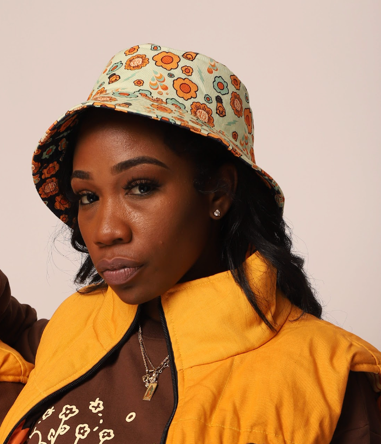 B.L.A.C.K Bucket Hat (Mint/Navy)