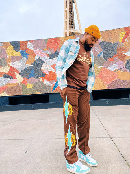 B.L.A.C.K. TRACK PANTS Chocolate Brown