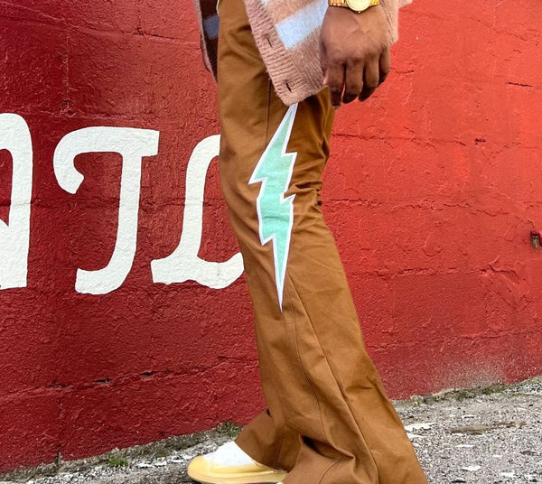 B.L.A.C.K. Flare Pants- Walnut